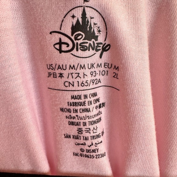Disney Chasing The Fun Tank Top Sleeveless Graphic Print Pink Size M - Picture 3 of 6